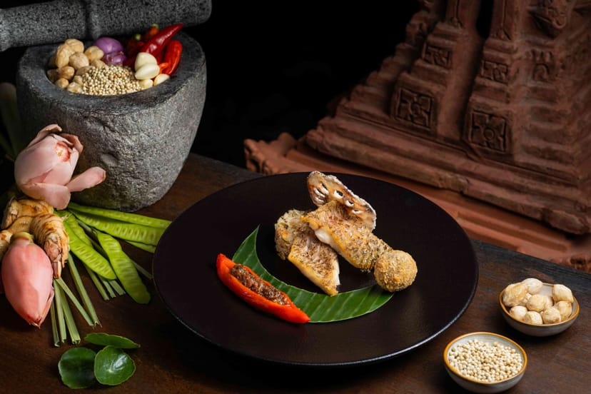 Elegant dish at Majapahit Imperial Dining, perfect for themed dinners and gala events.