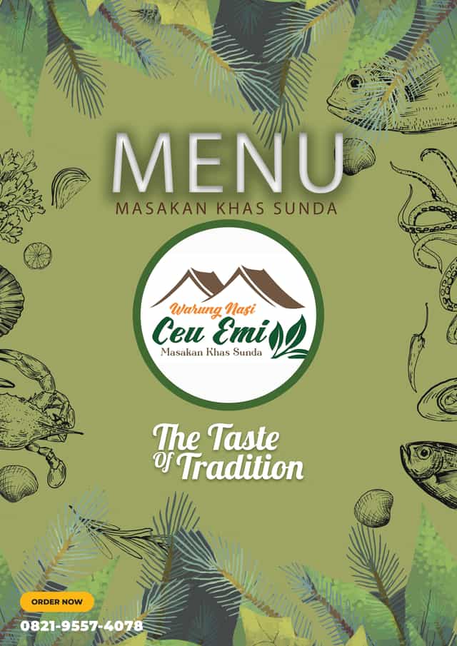 Sundanese restaurant menu at Warung Nasi Ceu Emi for authentic dining events.