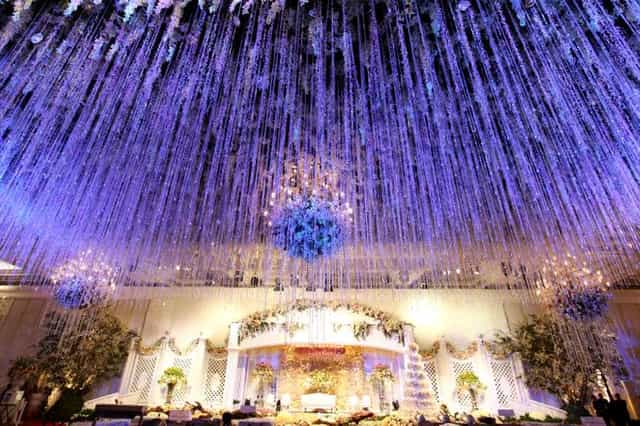 Elegant Pullman Grand Ballroom with floral chandeliers, ideal for weddings and upscale events.