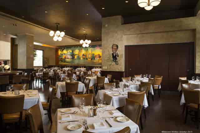 Sophisticated Boardwalk Room in The Palm Restaurant for private events and corporate dinners.