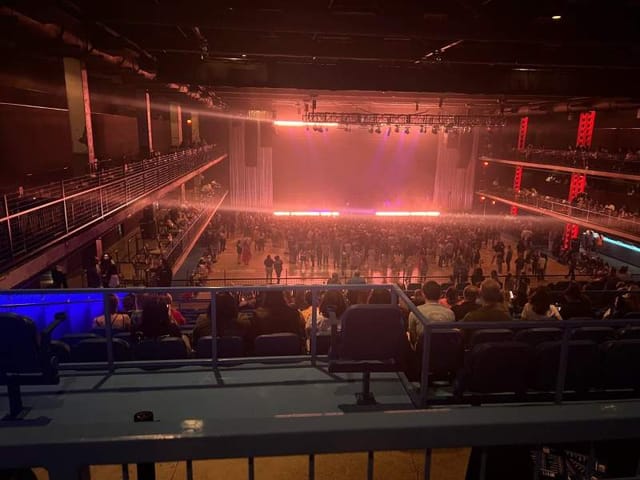 Loge Box at 713 Music Hall, vibrant concert venue with engaged crowd during event.