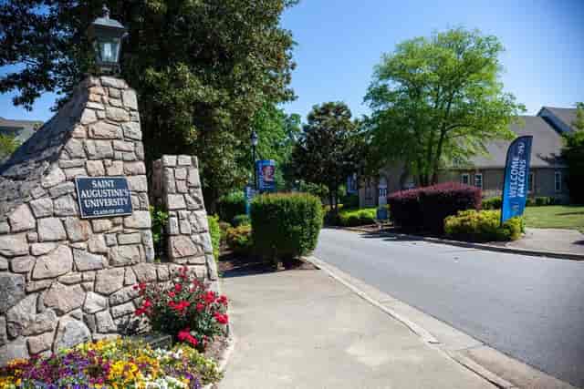 Tuttle Public Health Center entrance at Saint Augustine's University, ideal for events.