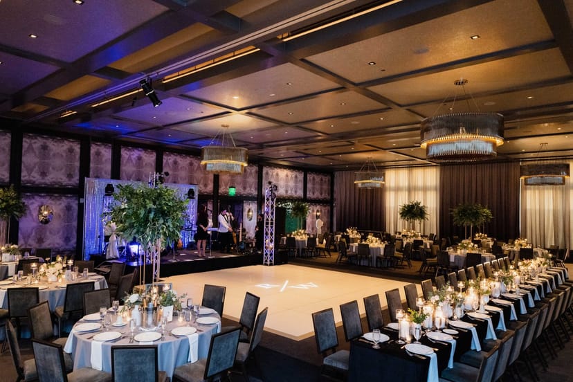 Meriwether Ballroom at Hotel Van Zandt, elegant event space for corporate and social gatherings.