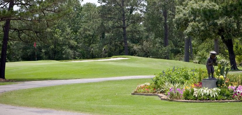 Cypress Bar at Champions Golf Club: lush golf course for corporate retreats and team-building.