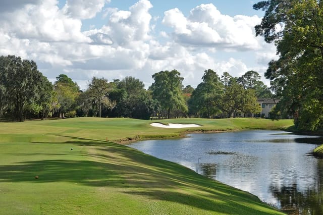 Jackrabbit course at Champions Golf Club: vibrant fairway, ideal for corporate retreats and events