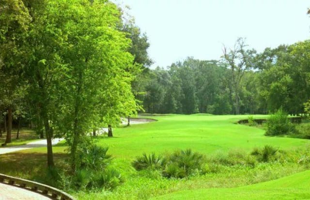 Lush BlackHorse Golf Club landscape for corporate retreats & outdoor events.