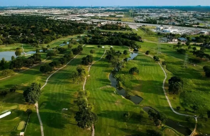 Lush green golf course at Little Meadow, perfect for outdoor events and networking.