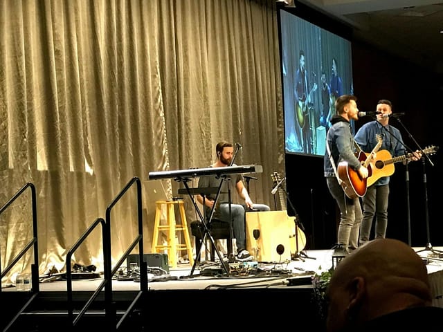 Live musical performance at Fountain Ballroom, The Pinnacle Center, featuring engaging entertainment.