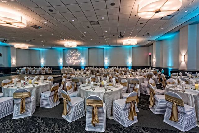 Elegant banquet hall in Norris Conference Centers for weddings and corporate events.