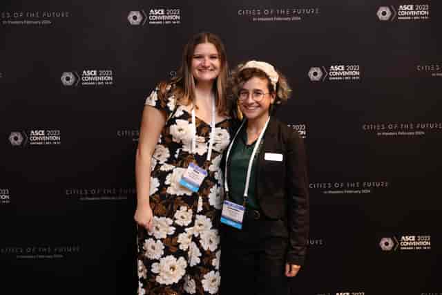 Younger Member Forum attendees networking at ASCE Houston conference on future cities.