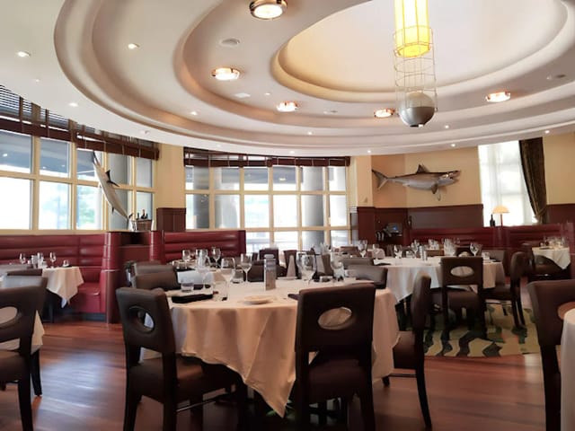 Sophisticated dining space at The Oceanaire Seafood Room for corporate events.