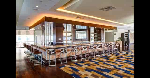 Sleek lounge in Stemmons Ballroom, ideal for networking events and cocktail receptions.