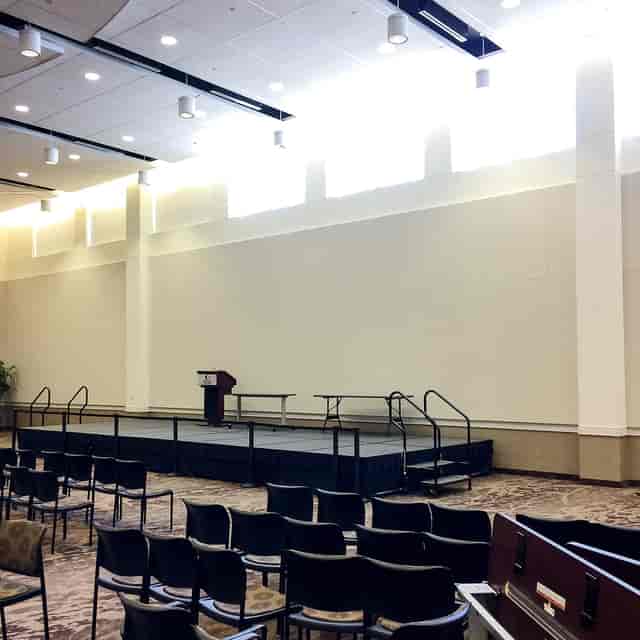 Lecture Hall at Collin College, spacious venue for presentations and workshops.