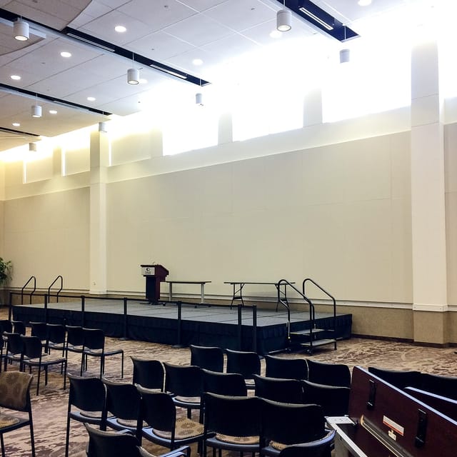 Lecture Hall at Collin College, spacious venue for presentations and workshops.