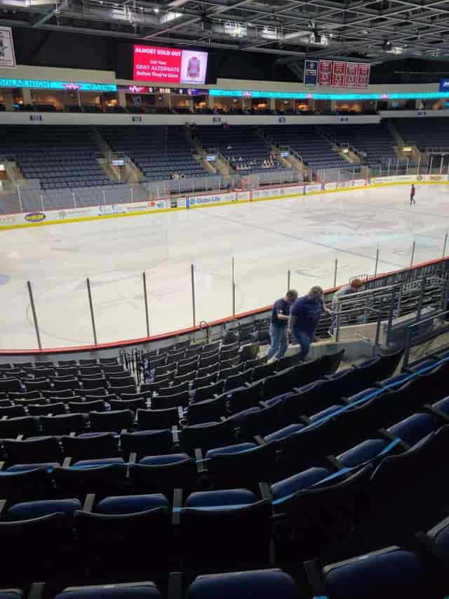 General Admission ice rink venue at Credit Union of Texas Event Center for events and gatherings.