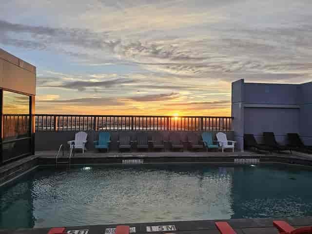 Rooftop pool at Elm, Westin Dallas - sunset views for upscale events and receptions.