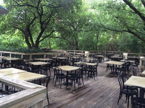 Bluebonnet Café deck at Fort Worth Zoo, ideal for gatherings and dining events.