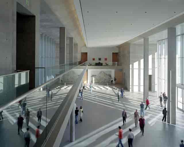 Grand Lobby at Modern Art Museum Fort Worth, spacious venue for conferences and networking.