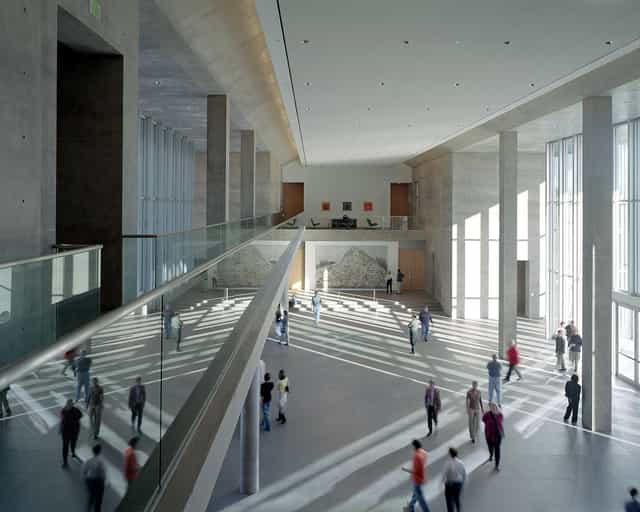 Grand Lobby at Modern Art Museum Fort Worth, spacious venue for conferences and networking.