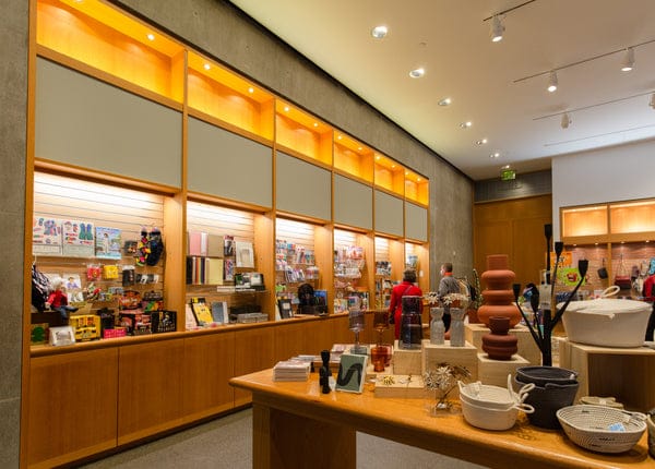 Modern Shop at Fort Worth Museum: vibrant retail for pop-up events and product launches.