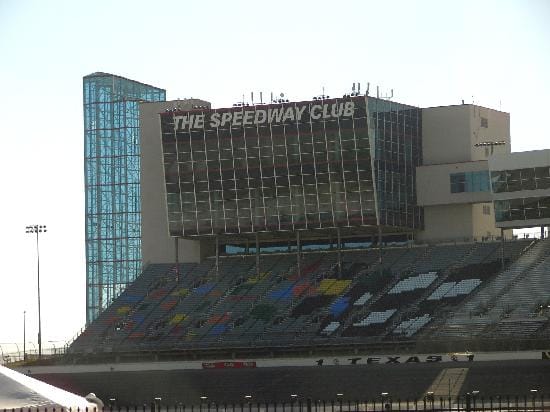 The Speedway Club at Texas Motor Speedway: modern venue for corporate events with racetrack views.