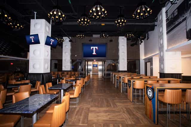 Lexus Club at Globe Life Field: modern event venue with stylish seating for meetings and receptions