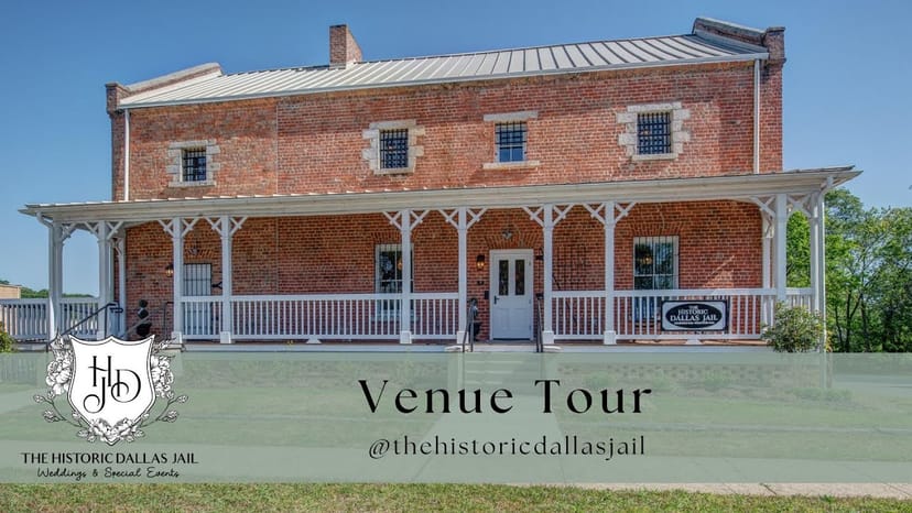 Historic Dallas Jail's Downstairs Ballroom, brick venue for weddings and events.