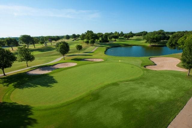 Golf course at Dallas Athletic Club with lush fairways, perfect for corporate retreats and networking.