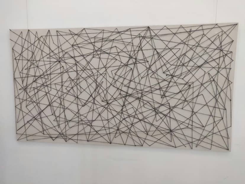 Abstract lines and nodes in Bass School of Arts symbolizing event planning collaboration.