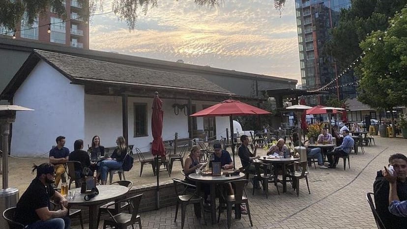 St. John Courtyard in San Pedro Square Market, ideal for casual networking events.