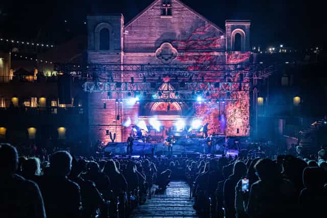 "Club Masson outdoor amphitheater at The Mountain Winery for music events and festivals."
