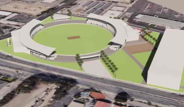 Modern multi-purpose stadium in Green Area, ideal for conferences and sports events.