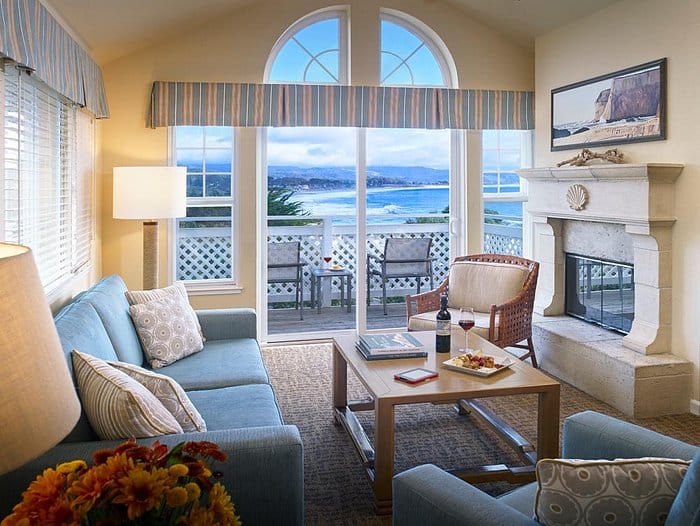 Ocean Terrace Room at Beach House Hotel, cozy meeting space with ocean views for events.