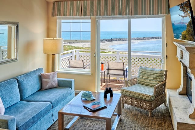 Ocean Terrace Room at Beach House Hotel, ideal for meetings with beachfront view.