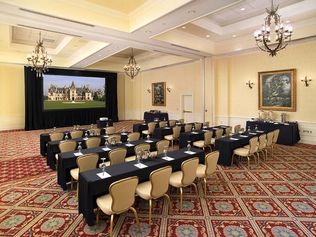 Vanderbilt Ballroom at Biltmore: elegant corporate meeting room for conferences and workshops.