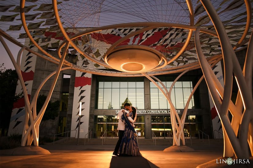 San Jose Marriott Ballroom - elegant outdoor wedding venue with dramatic architecture.