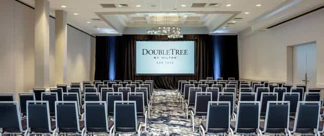 Conference Room at DoubleTree by Hilton San Jose with elegant ambiance for corporate meetings.