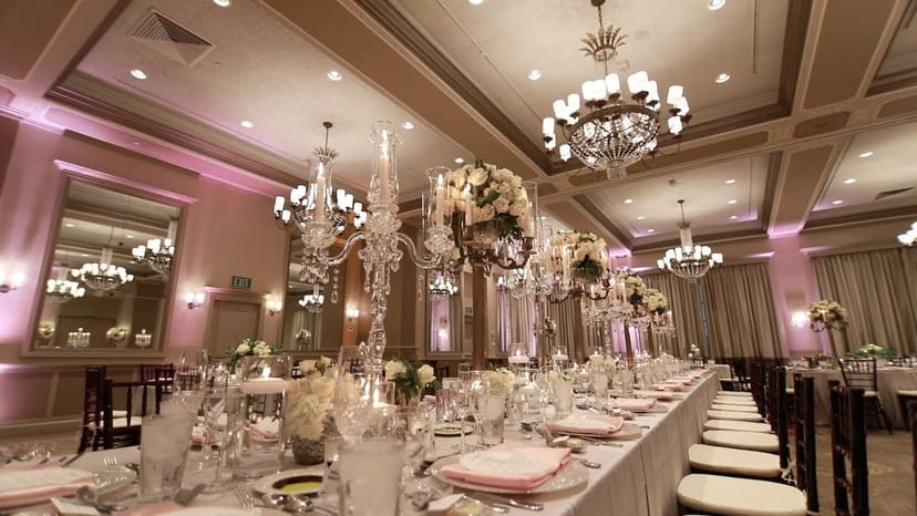 Elegant ballroom at The Westin San Jose set for upscale weddings and formal events.