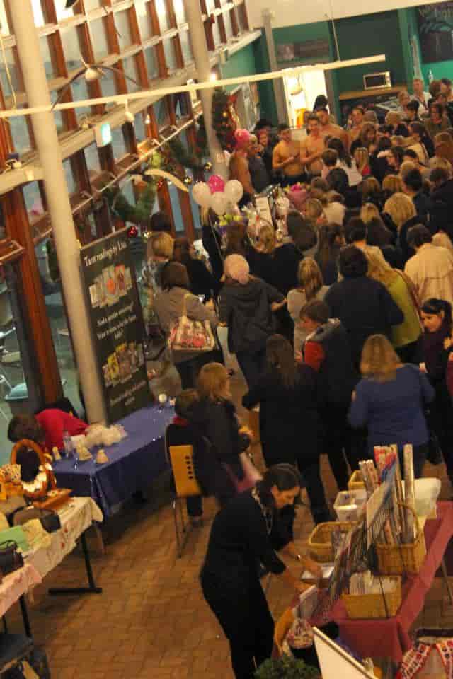 Lakeside View Room at The Forest Centre during a busy trade show event.