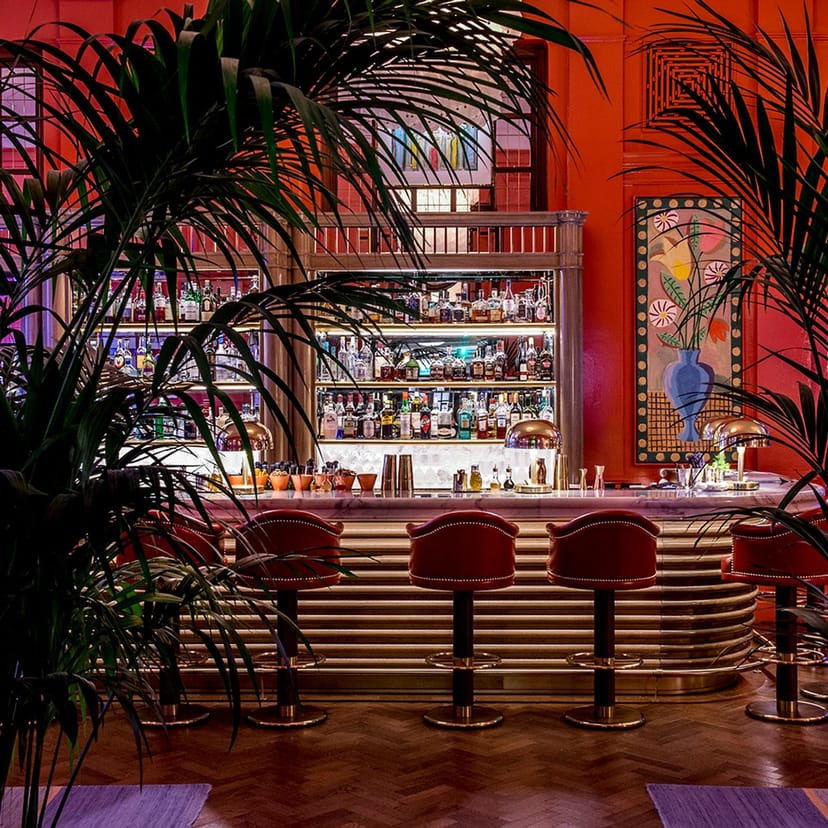 Elegant cocktail bar at The Coral Room, perfect for upscale networking events.