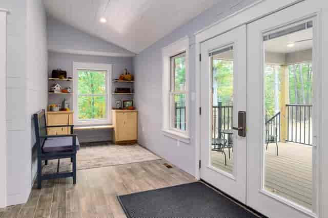 Modern entryway of The Magnolia Room, perfect for meetings and events.