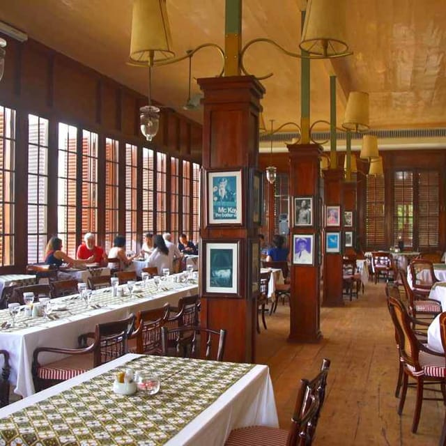 Elegant dining area in Café Batavia, perfect for networking events and intimate dinners.