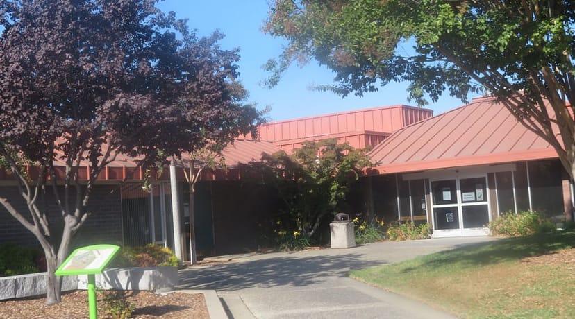 Sunnyvale Community Center entrance, versatile venue for meetings and events.