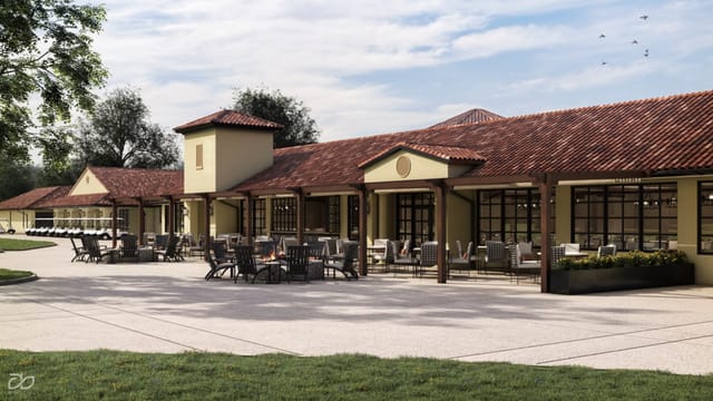 San Jose Country Club patio: stylish outdoor venue for networking events and receptions.