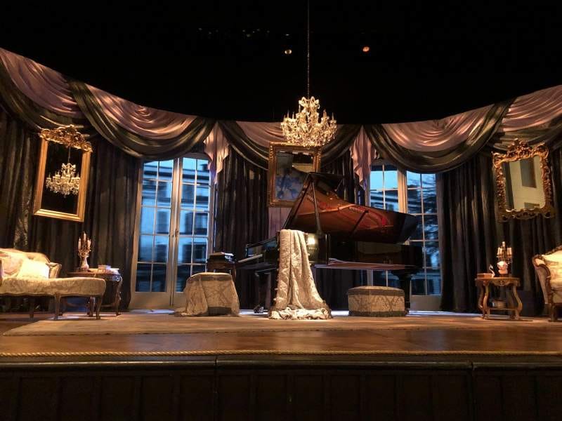 Elegant stage with grand piano at Mountain View Performing Arts Center for concerts and galas.