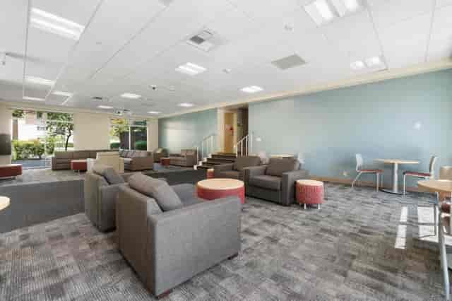 Santa Clara University meeting room with comfortable seating for events and networking.