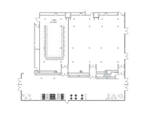 Berg Hall AB/BC in Li Ka Shing Center - conference venue with modern architecture.