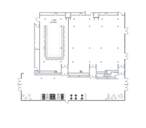 Berg Hall AB/BC in Li Ka Shing Center - conference venue with modern architecture.