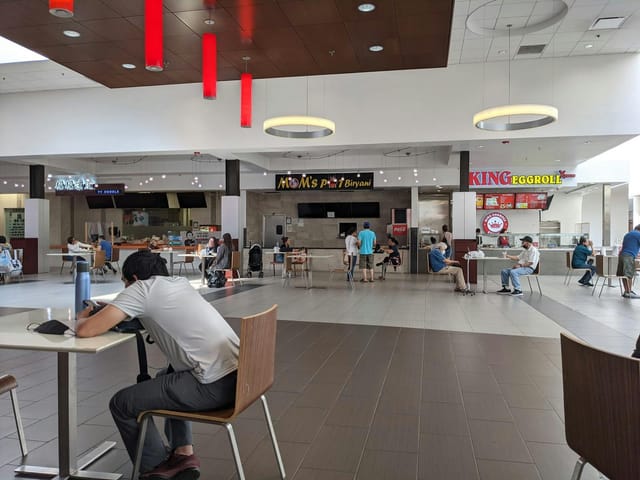 Mendocino Farms food court, spacious venue for networking and events in Westgate Center.