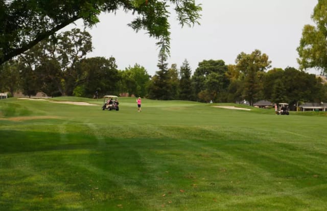 Almaden Golf Course with trees, ideal for corporate retreats and team-building events.